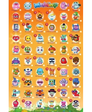 Moshi Monsters Tick Chart 2 - plakat