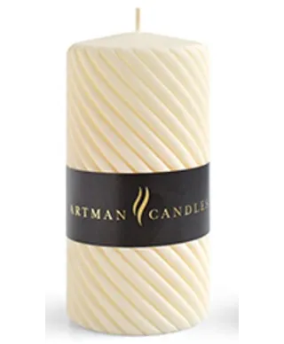 Świeca CAROLINE MAT walec mały 7x10cm   parafinowa kremowa