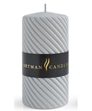 Świeca CAROLINE MAT walec średni 7x14cm parafinowa szara