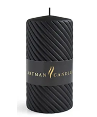 Świeca CAROLINE MAT walec średni 7x14cm parafinowa czarna