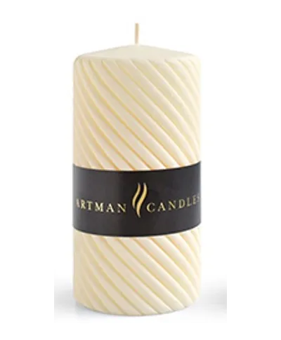 Świeca CAROLINE MAT walec duży 7x17,5cm parafinowa kremowa