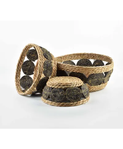 BALI Komplet 3 KOSZY 30XH:15CM/27XH:13CM/21XH:9CM