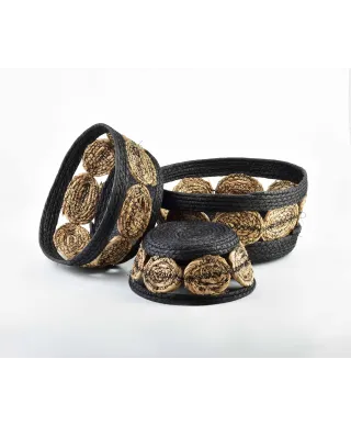 BALI Komplet 3 KOSZY 30XH:15CM/27XH:13CM/21XH:9CM