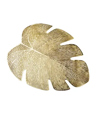 JUNGLE Mata stołowa 45,5x33xh0,01cm liść złoty