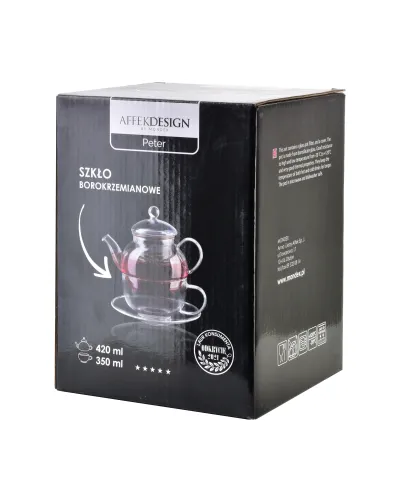 PETER Tea for one dzbanek z filiżanką   350ml/420ml 13,5x18xh15cm