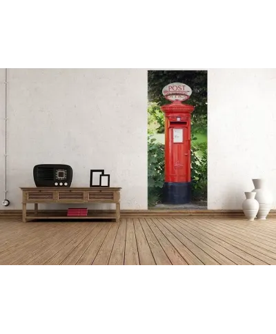 Fototapeta na ścianę  - Czerwona skrzynka na listy - 90x200 cm