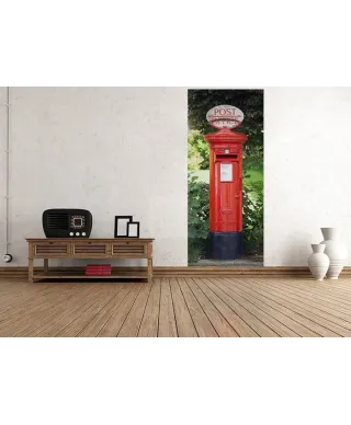 Fototapeta na ścianę  - Czerwona skrzynka na listy - 90x200 cm