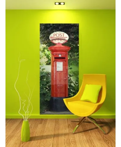 Fototapeta na ścianę  - Czerwona skrzynka na listy - 90x200 cm