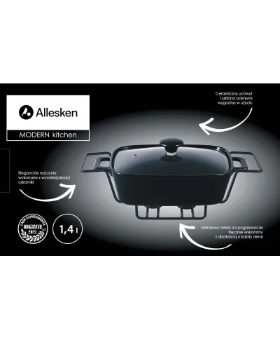 MODERN KITCHEN Naczynie z podgrzewaczem 1,4L 36x25x15cm