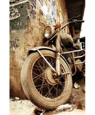 Stary motocykl - fototapeta 115x175 cm