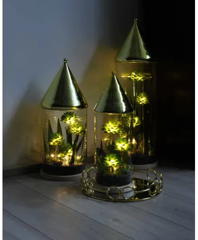 BASTIEN Tuba z ledem 21,5x21,5x72cm art.dekoracyjny