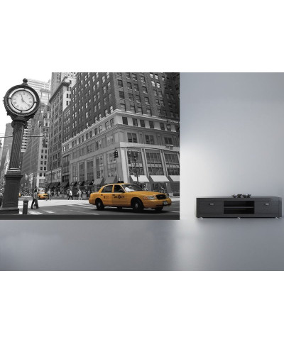 Zegar na Avenue, New York BW - fototapeta 254x183 cm