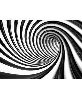 Fototapeta na ścianę - Czarno-biały tunel - 320x230 cm