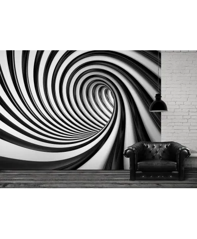 Fototapeta na ścianę - Czarno-biały tunel - 320x230 cm