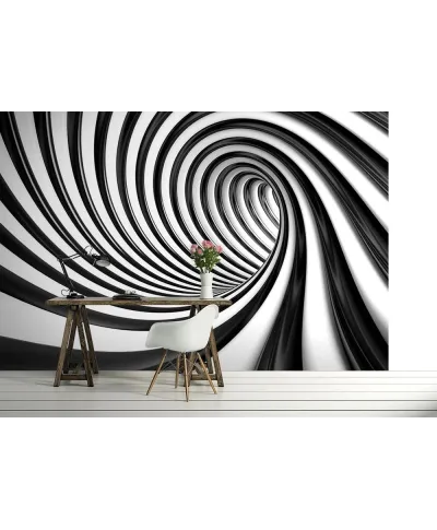 Fototapeta na ścianę - Czarno-biały tunel - 320x230 cm
