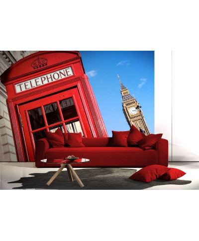 Fototapeta na ścianę - Czerwona budka, Big Ben - 320x230cm