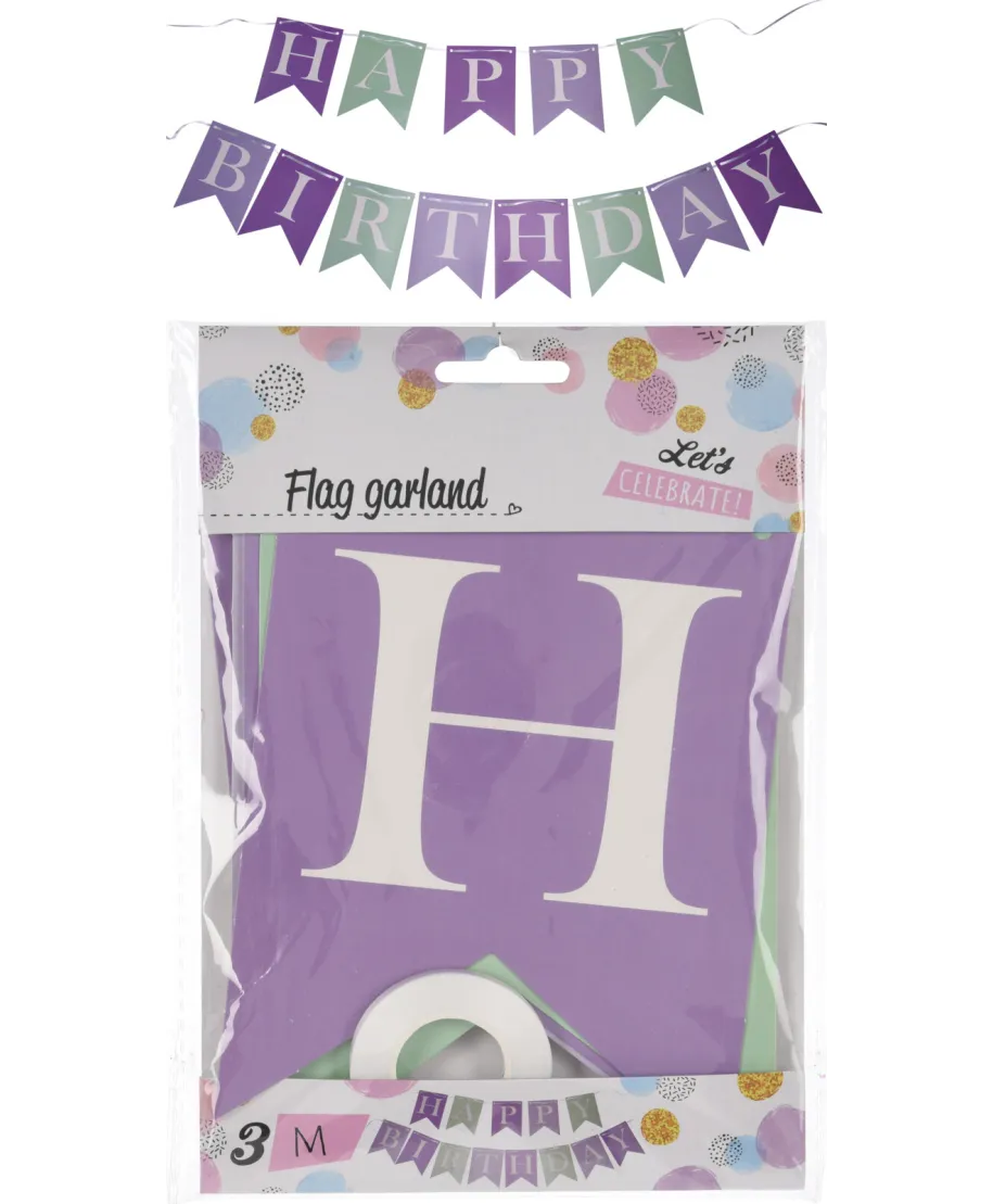 Łańcuch flag WSZYSTKIEGO NAJLEPSZEGO     3m