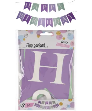 Łańcuch flag WSZYSTKIEGO NAJLEPSZEGO     3m