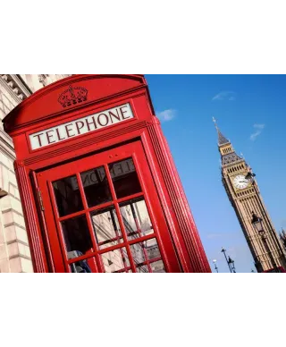 Fototapeta na ścianę - Big Ben i czerwona budka - 366x254 cm