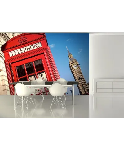 Fototapeta na ścianę - Big Ben i czerwona budka - 366x254 cm