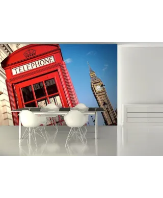 Fototapeta na ścianę - Big Ben i czerwona budka - 366x254 cm