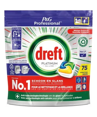 DREFT PLATINUM 75szt tabletki do zmywarki lemon 1118g