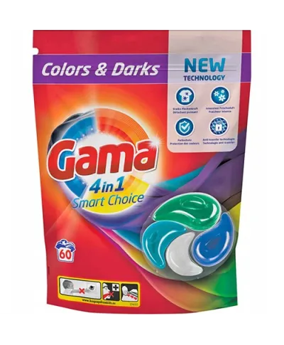 GAMA kapsułki 4in1 60p kolor 1,3kg do prania