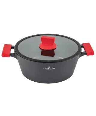 ZWIEGER OBSIDIAN Garnek z pokrywką 28cm 5L indukcja