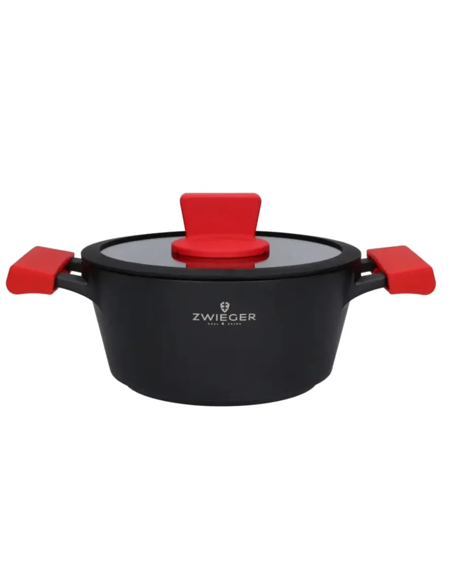 ZWIEGER OBSIDIAN Garnek z pokrywką 20cm indukcja
