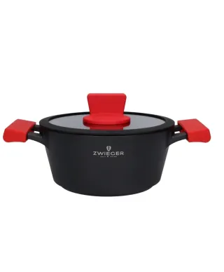 ZWIEGER OBSIDIAN Garnek z pokrywką 20cm indukcja