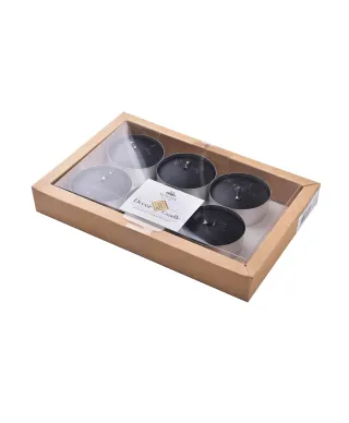 KOMPLET TEALICHTÓW MAX 6 SZT CZARNY