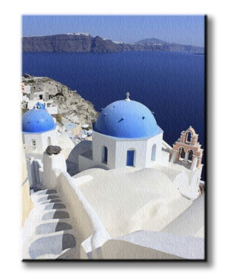 Obraz do salonu - Santorini - Grecja Cykady - 120x90cm
