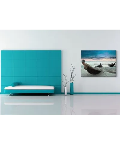 Obraz na ścianę - Stare łodzie, Wietnam - 90x120 cm