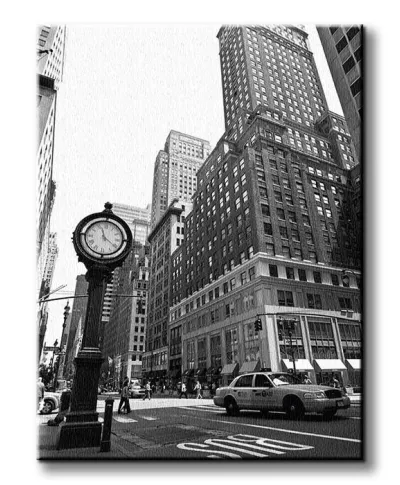 New York, zegar - Obraz na płótnie
