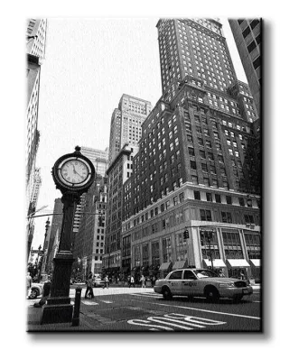 New York, zegar - Obraz na płótnie