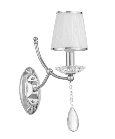 LAMPA ŚCIENNA KINKIET KRYSZTAŁOWY CHROMOWANY DOMINNI W1