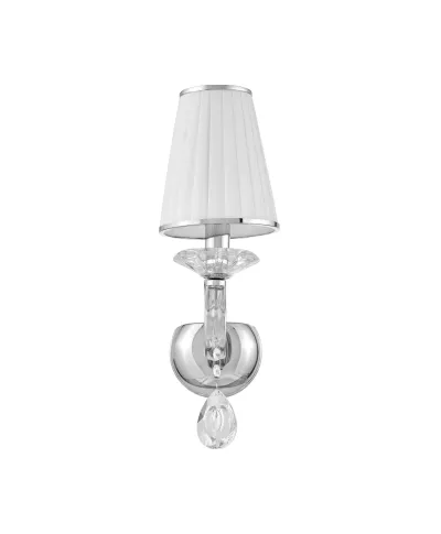 LAMPA ŚCIENNA KINKIET KRYSZTAŁOWY BIAŁY FINEZZIA W1