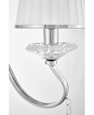LAMPA ŚCIENNA KINKIET KRYSZTAŁOWY BIAŁY FINEZZIA W1