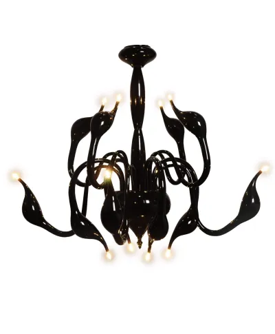 ORYGINALNA NOWOCZESNA LAMPA WISZĄCA CZARNA MAGICA W12