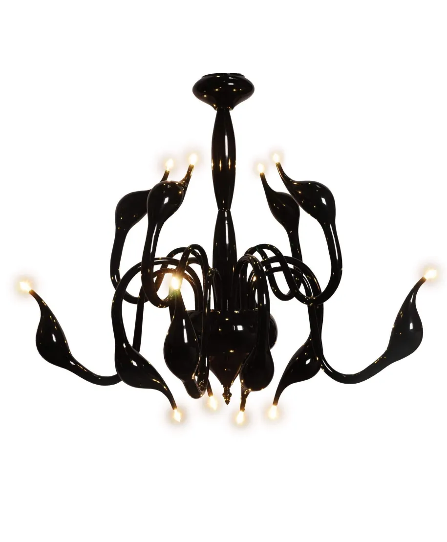 ORYGINALNA NOWOCZESNA LAMPA WISZĄCA CZARNA MAGICA W12