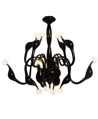 ORYGINALNA NOWOCZESNA LAMPA WISZĄCA CZARNA MAGICA W12