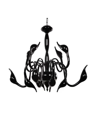 ORYGINALNA NOWOCZESNA LAMPA WISZĄCA CZARNA MAGICA W12