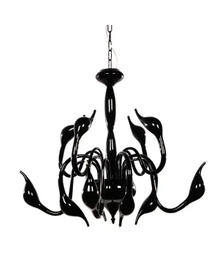 ORYGINALNA NOWOCZESNA LAMPA WISZĄCA CZARNA MAGICA W12