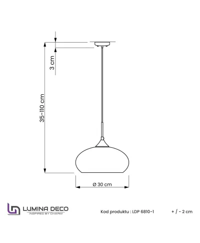 NOWOCZESNA LAMPA WISZĄCA SKANDYNAWSKA BROSSO D30 CLEAR