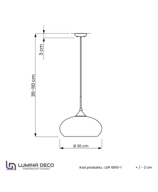 NOWOCZESNA LAMPA WISZĄCA SKANDYNAWSKA BROSSO D30 CLEAR