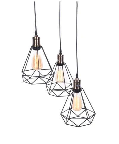 LAMPA WISZĄCA INDUSTRIALNA LOFT CZARNA COBI W3