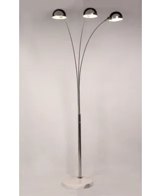 NOWOCZESNA LAMPA STOJĄCA PODŁOGOWA 3-RAMIENNA CHROMOWANA WALLSCOT