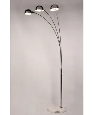 NOWOCZESNA LAMPA STOJĄCA PODŁOGOWA 3-RAMIENNA CHROMOWANA WALLSCOT