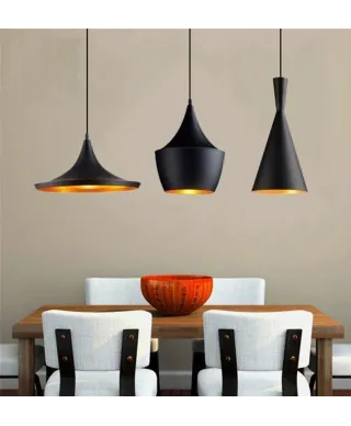 POTRÓJNA LAMPA WISZĄCA LOFT CZARNA FOGGI TRIO