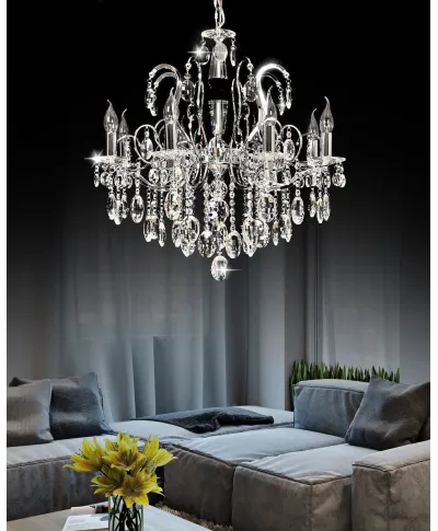 KLASYCZNY ŻYRANDOL KRYSZTAŁOWY DANIELLA W8